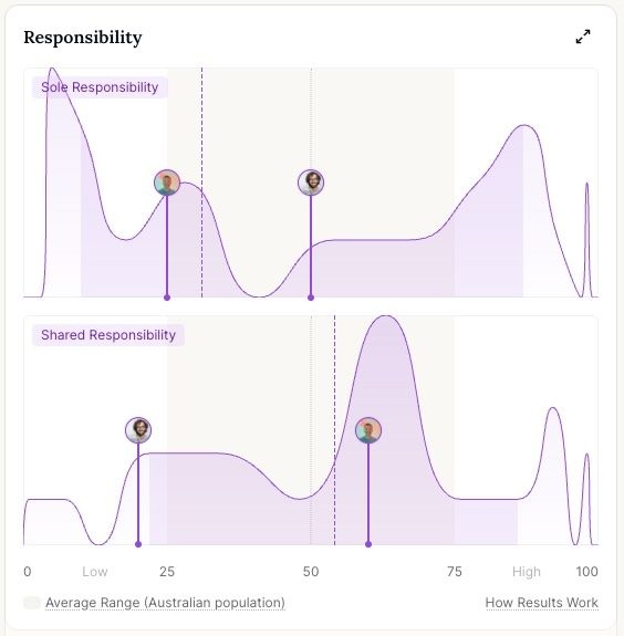 A Marlee Team Distribution Board showing Responsibility preferences