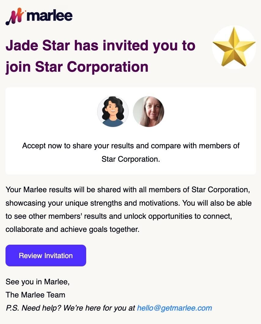 marlee-team-space-email-invite