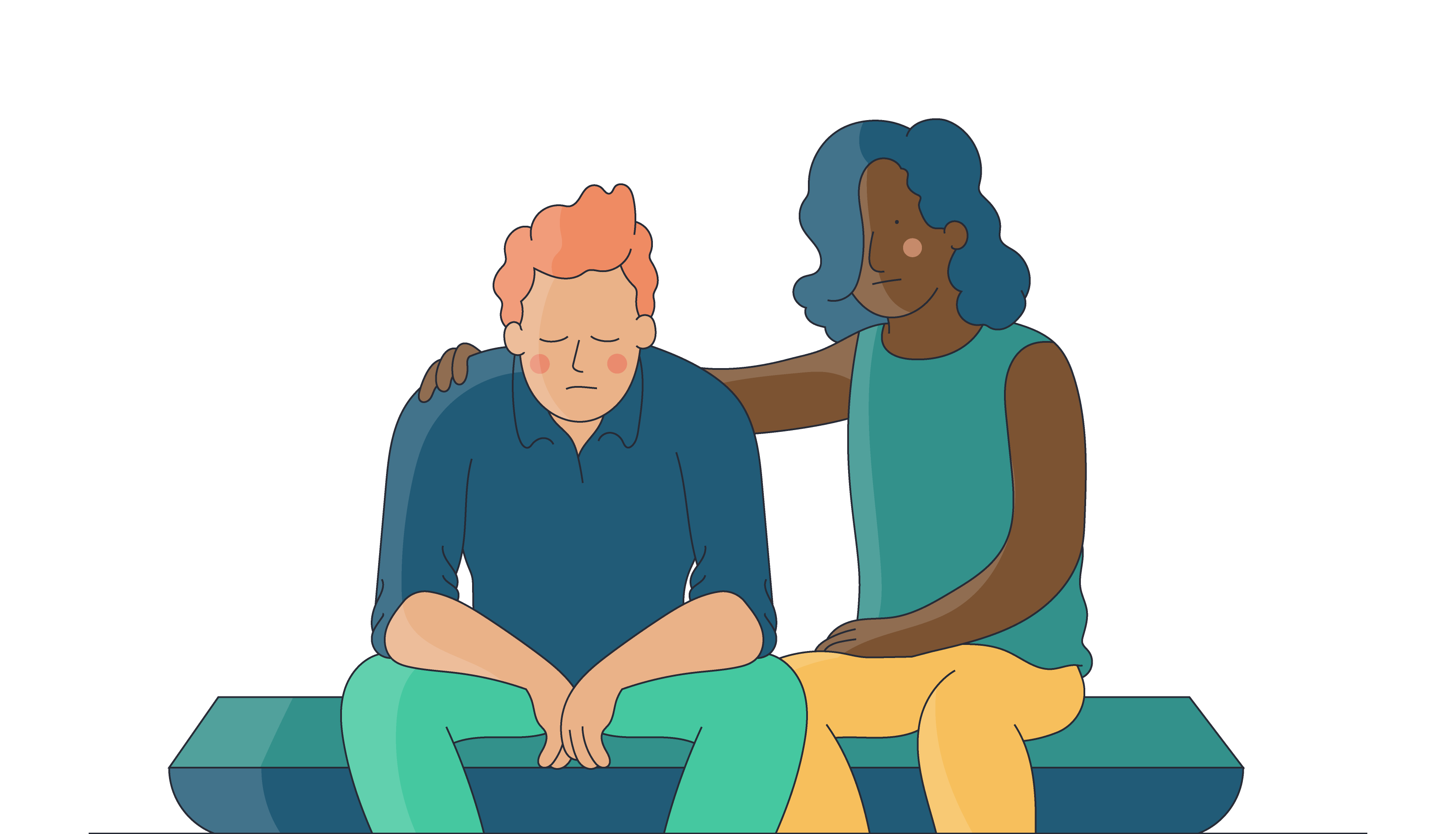  a colleague is showing high interpersonal skills by comforting a colleague that is feeling defeated 