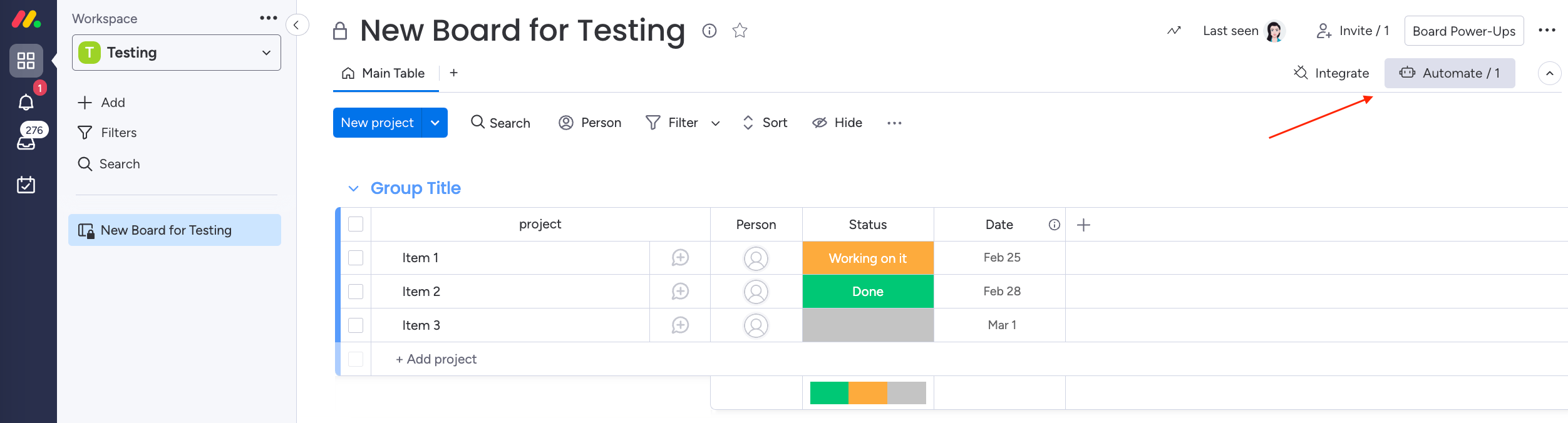 Adding automation 