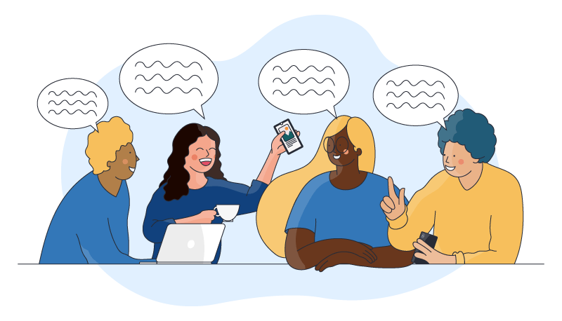 a team gathered together for a meeting and is energized because they prefer group settings for communication 